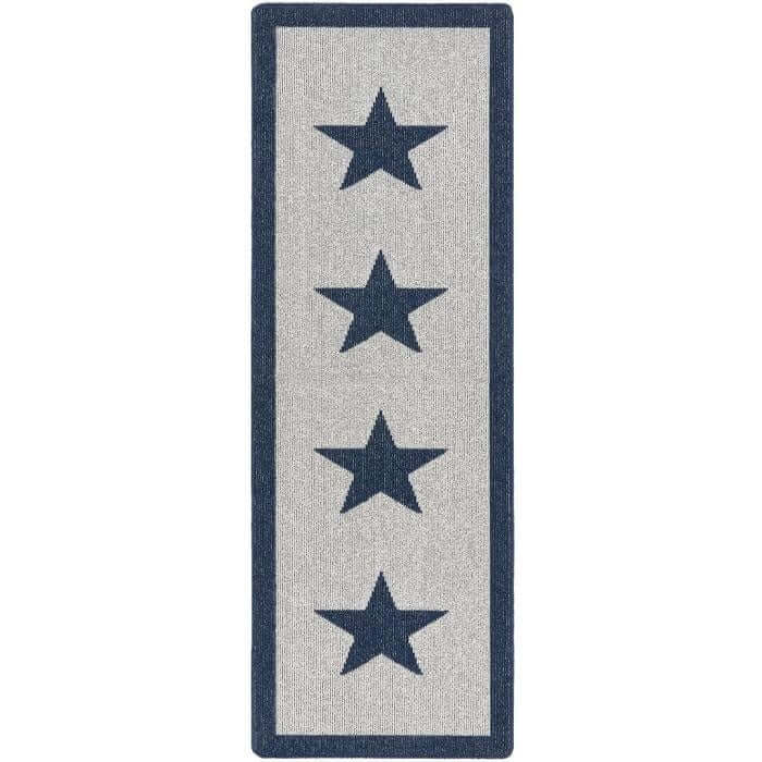 Washable Mat and Runner Star Design