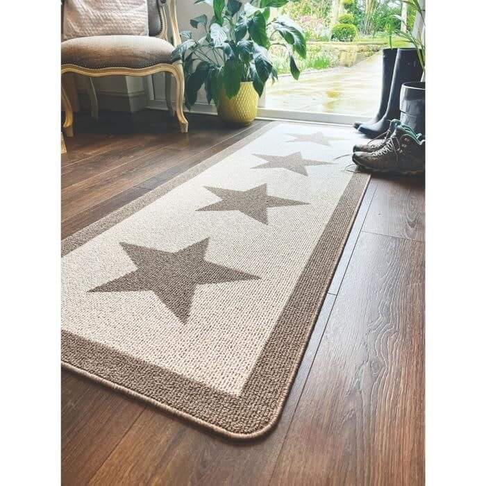 Washable Mat and Runner Star Design