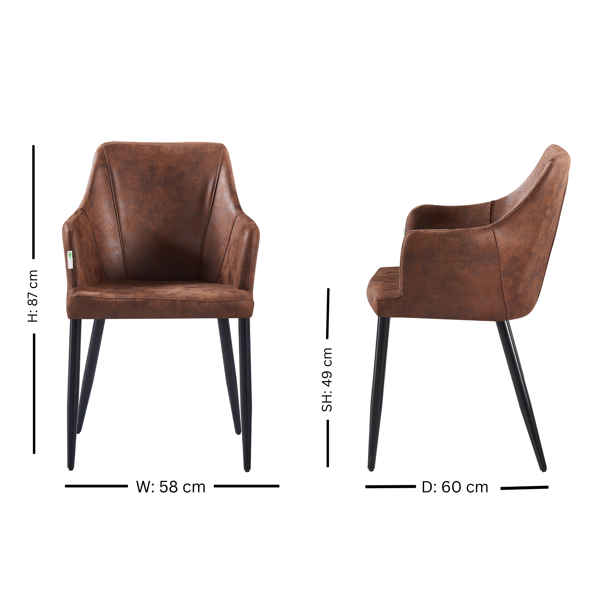 Zarah LUX faux leather chair