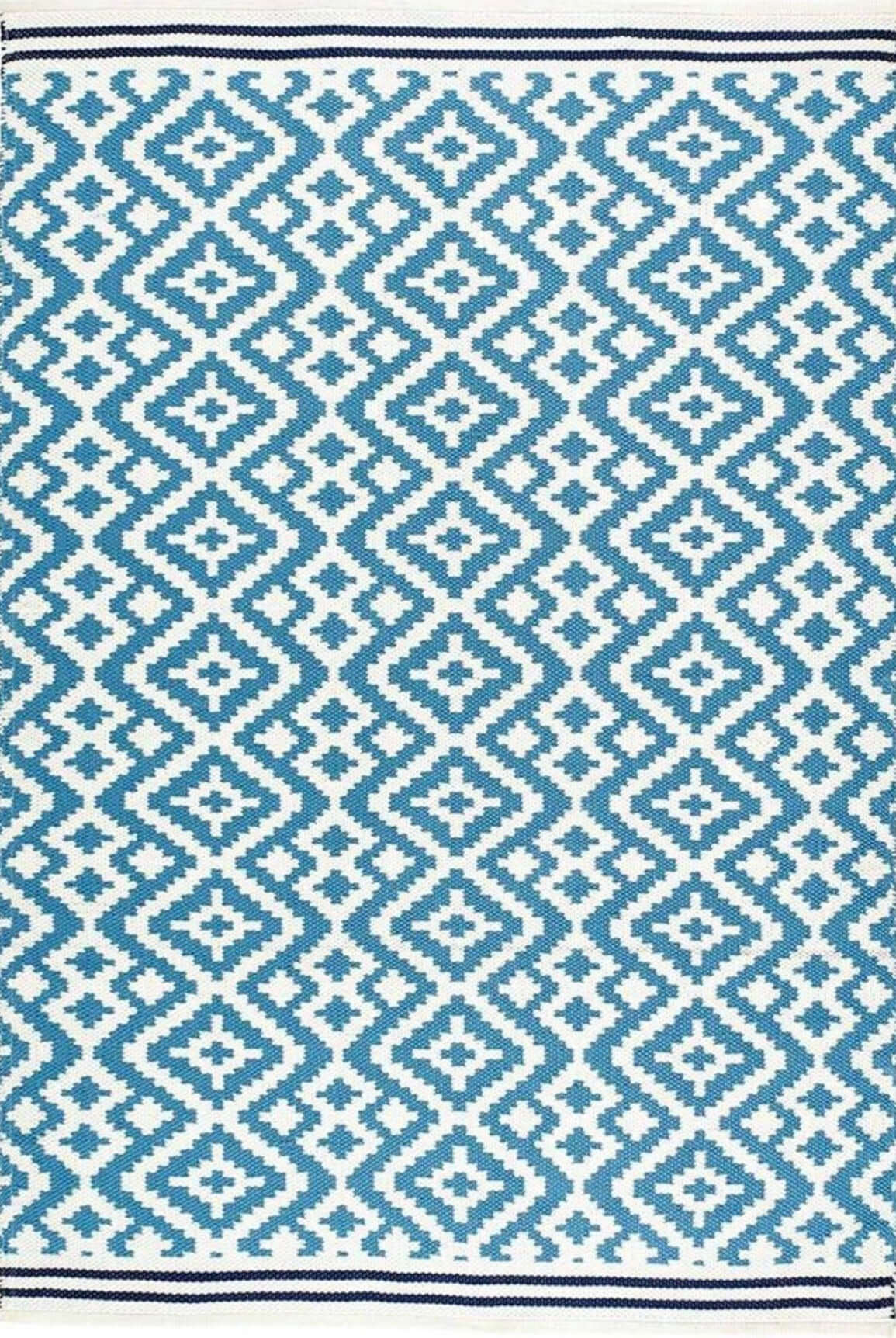 Aztec Blue Outdoor Rug