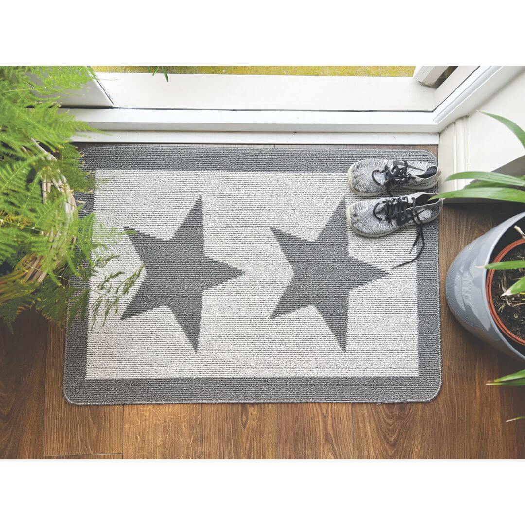 Washable Mat and Runner Star Design