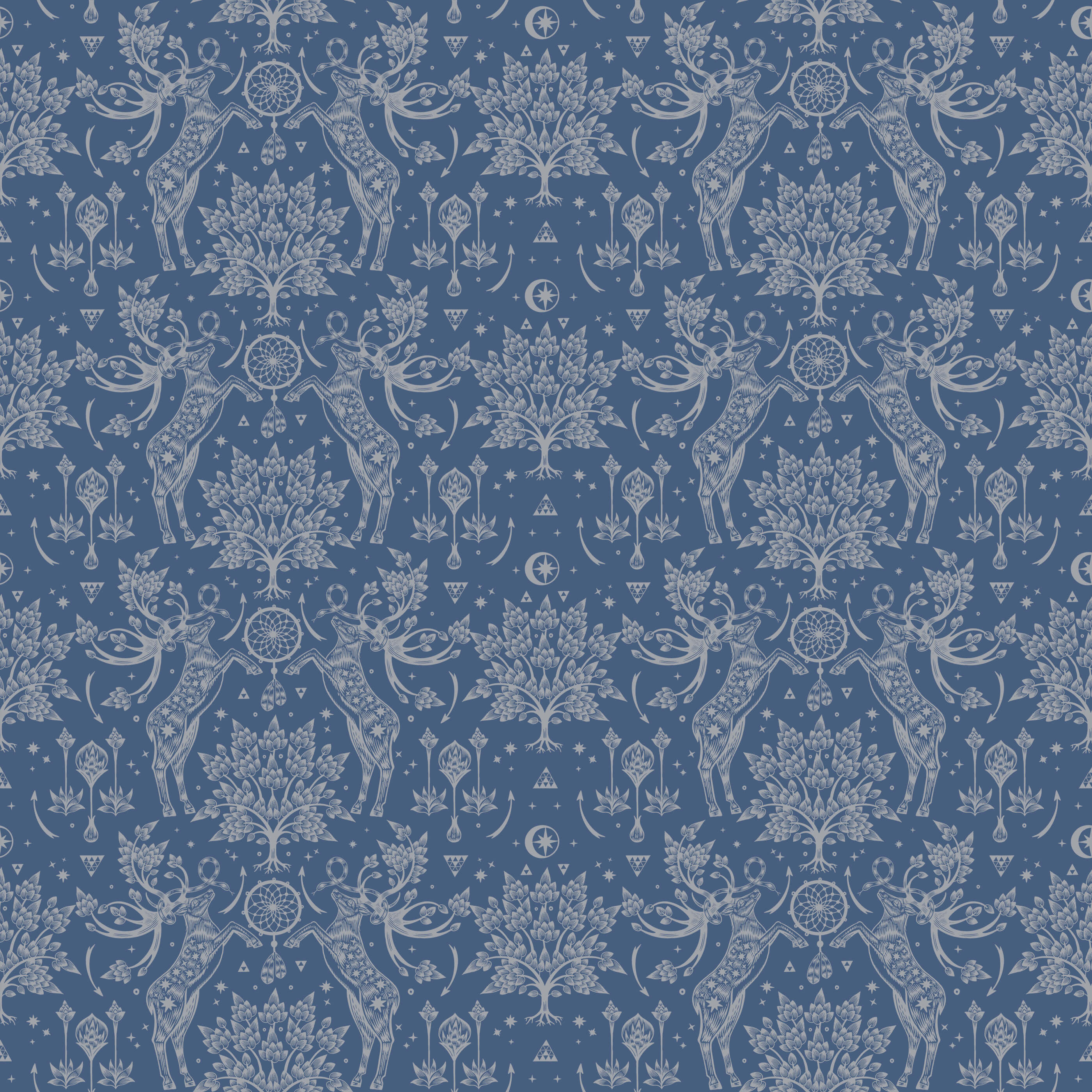 Bobbi Beck Hjort Deer Animal Luxury Wallpaper