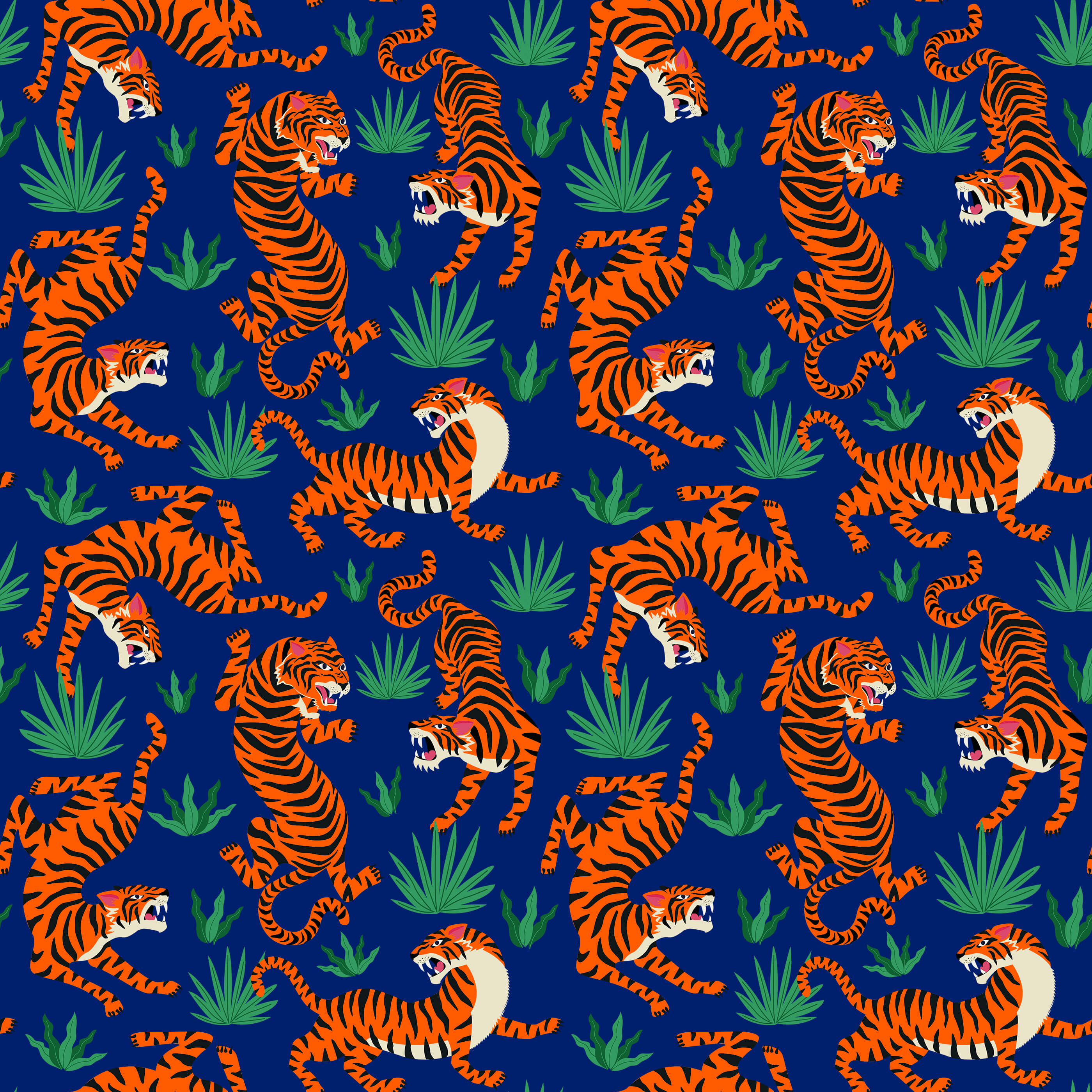 Bobbi Beck Medella Tiger Animal Luxury Wallpaper