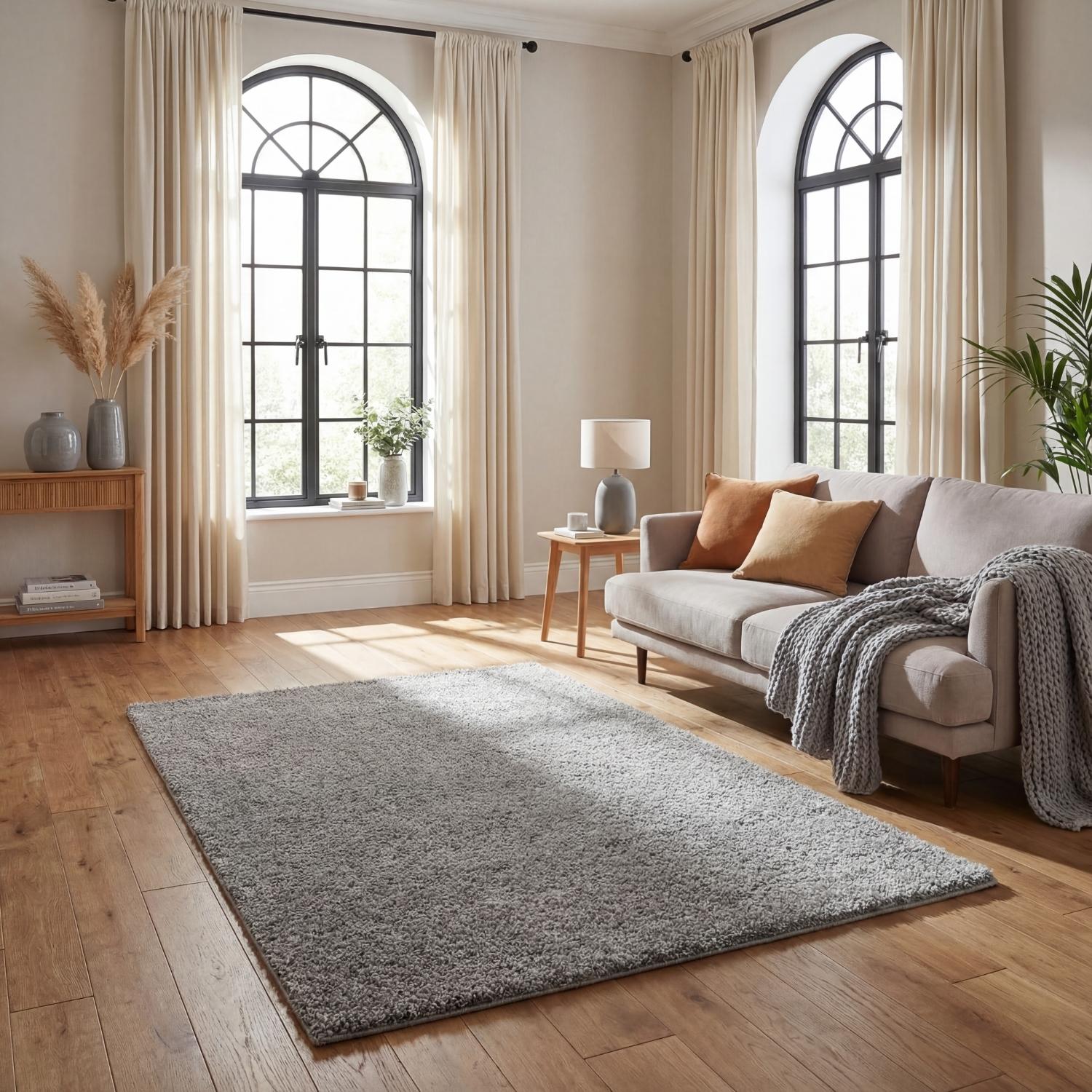 Myshaggy Solid Grey Rug