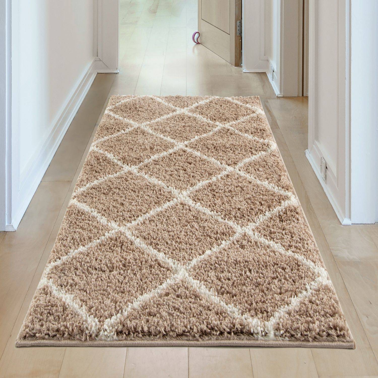 Moroccan Beige Shaggy Rug | 520