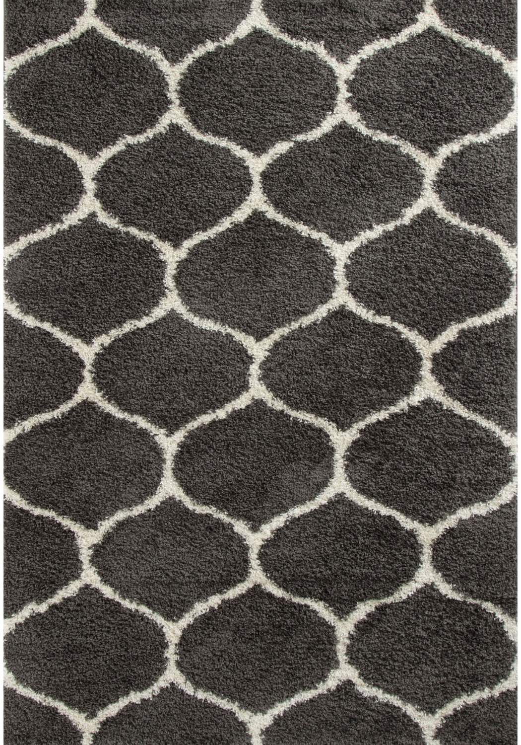 Moroccan Dark Grey Shaggy Rug | 640