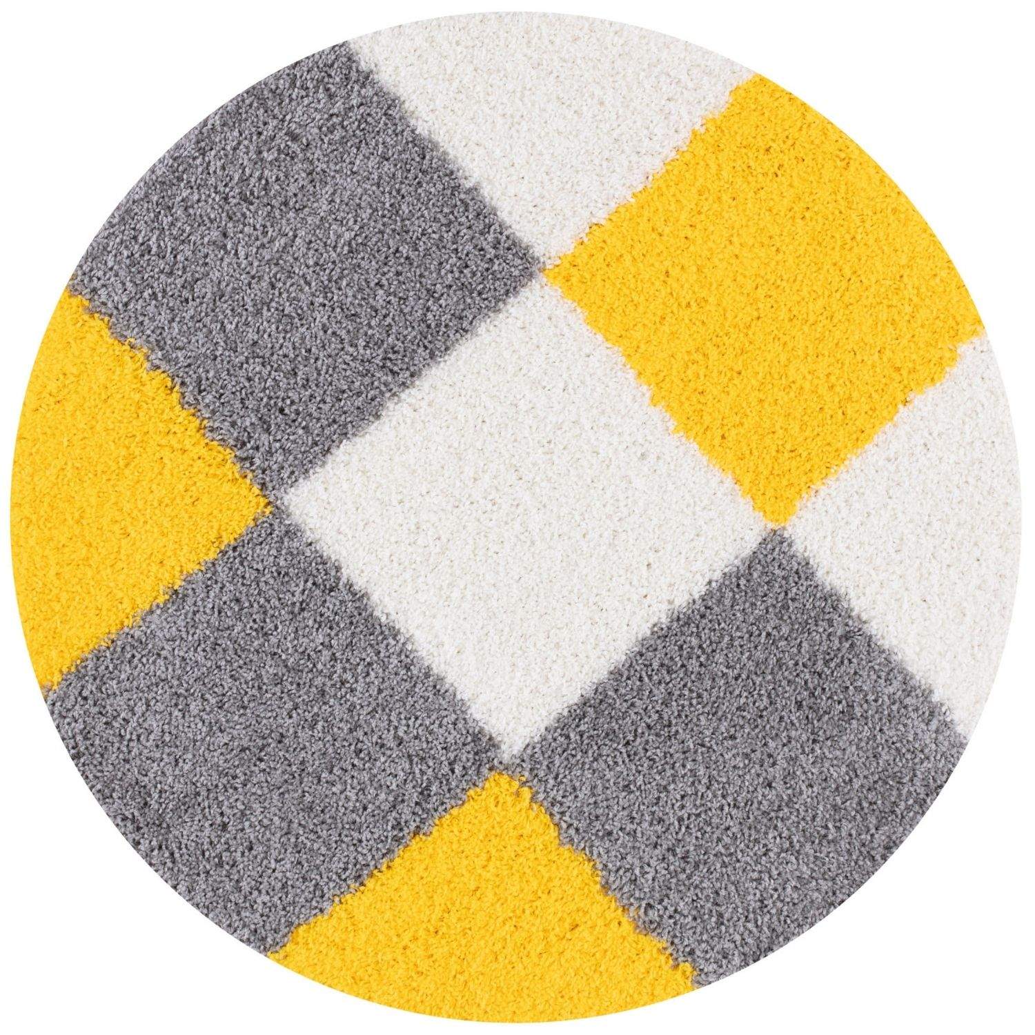 Myshaggy Geometric Yellow Rug
