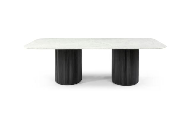 Lantine Marble 240 Dining Table – Matt Black