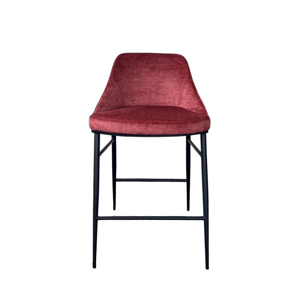 Tommy Franks Vai Barstool - Bella Velour Coral