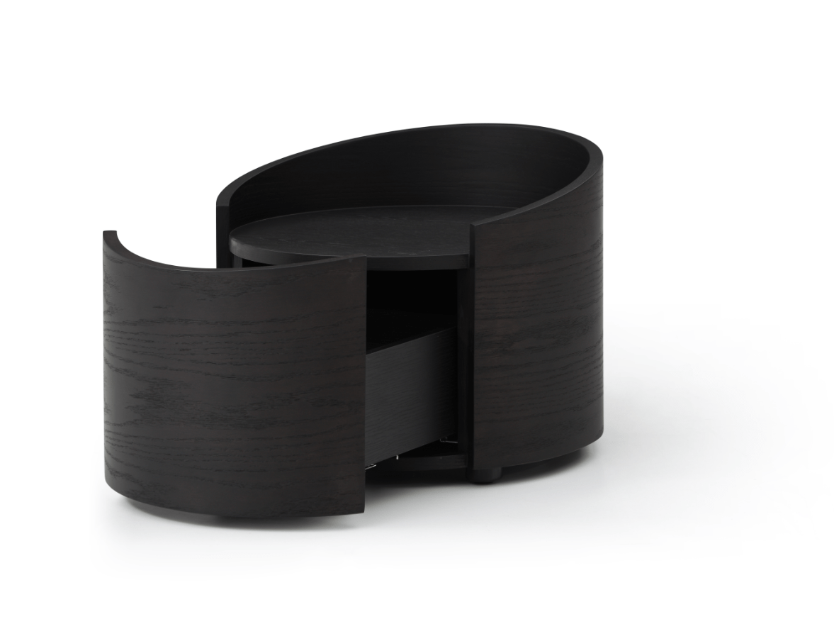 Tommy Franks Amond Bedside - Smoke Oak