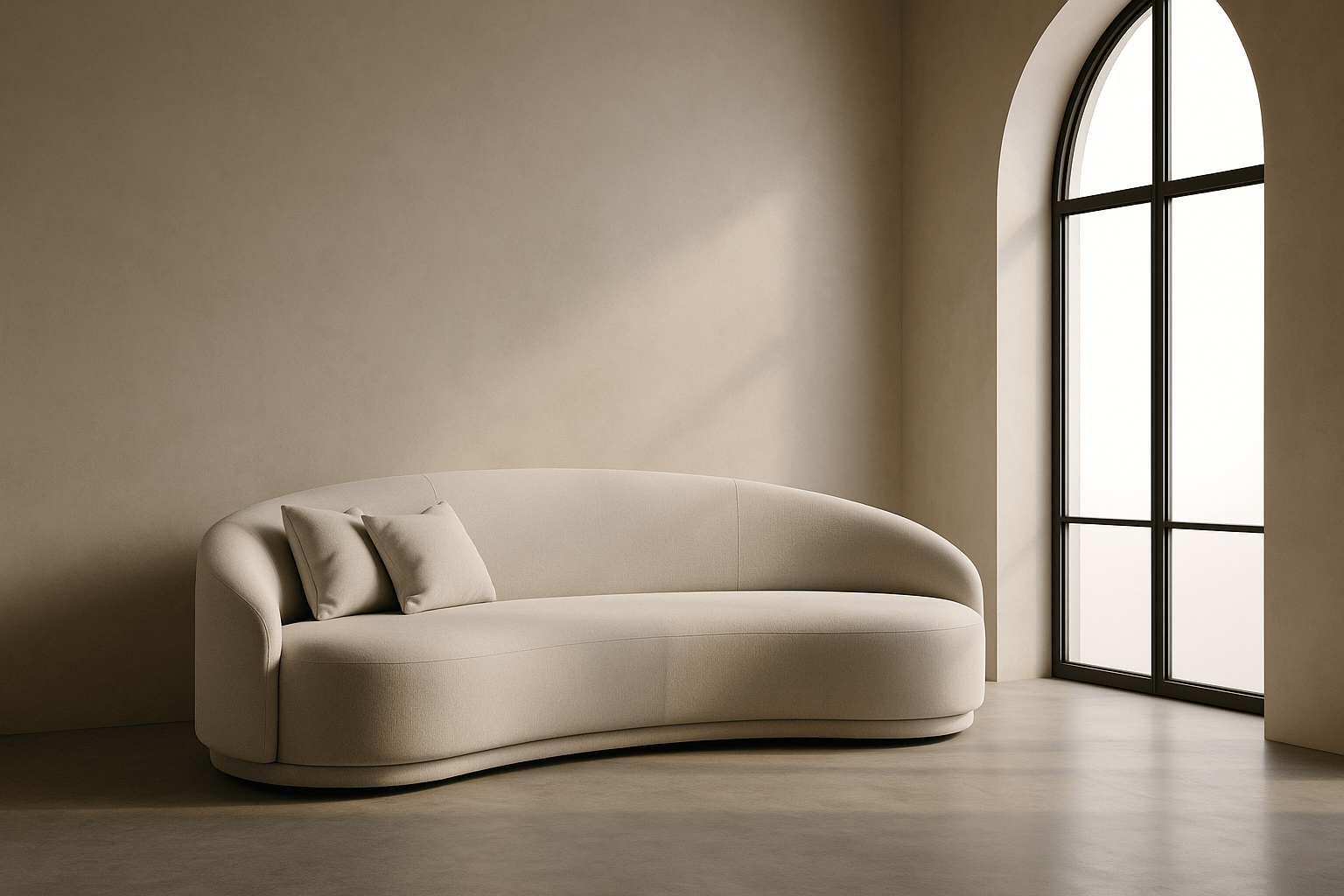 Cove 4-Seater Sofa - Avery Velour Cream