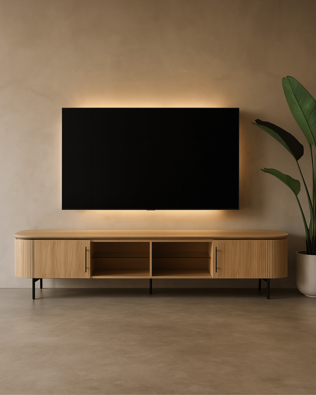 Tommy Franks Lantine TV Unit - Ash Oak