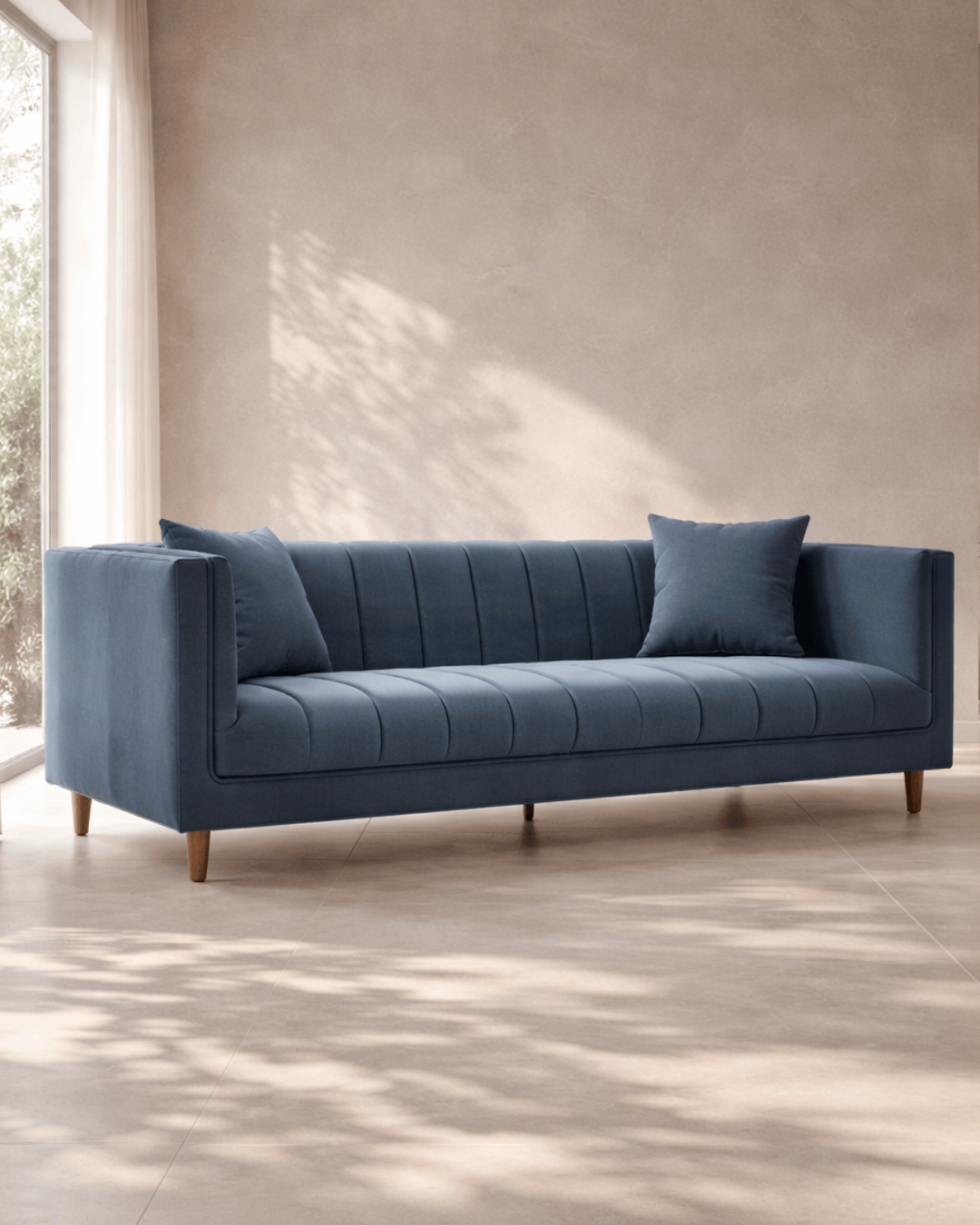 Regency 3-Seater Sofa - Nappa Midnight Blue
