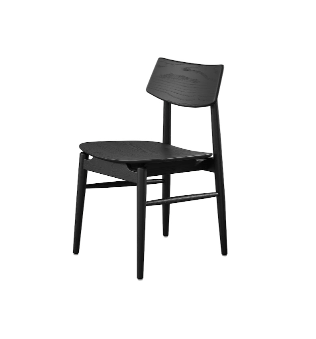 Mono Solid Oak Dining Chair - Matte Black