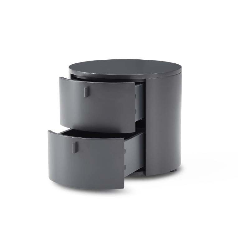 Tommy Franks Sims Bedside Table - Matte Anthracite | OUTLET