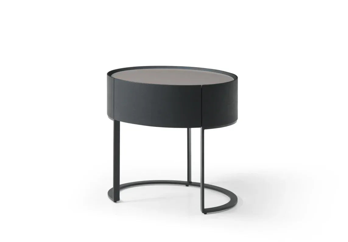 Verge Bedside Table - Black Oak