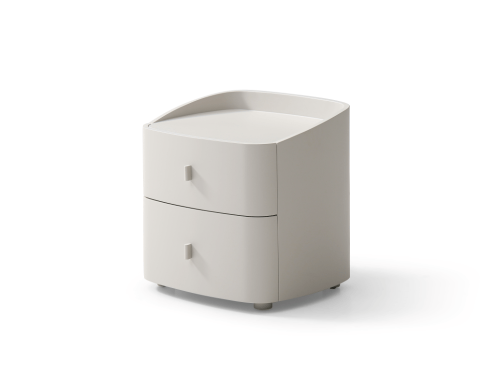 Tommy Franks - Vertu Bedside Table - Matte Beige