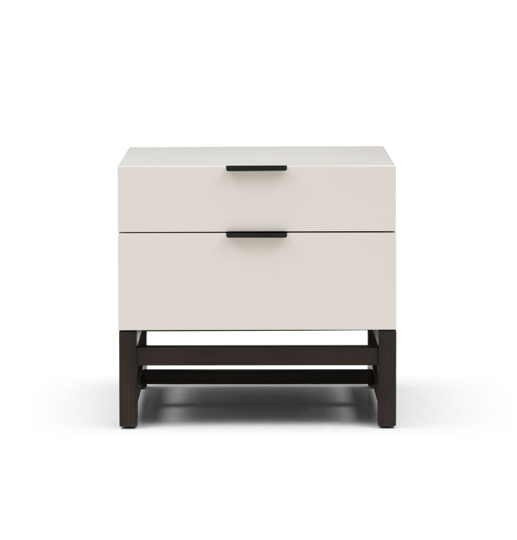 Webb Bedside Table - Matte Beige
