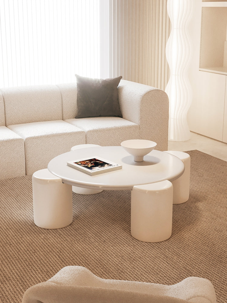Nova Flower Nesting Coffee Table, White