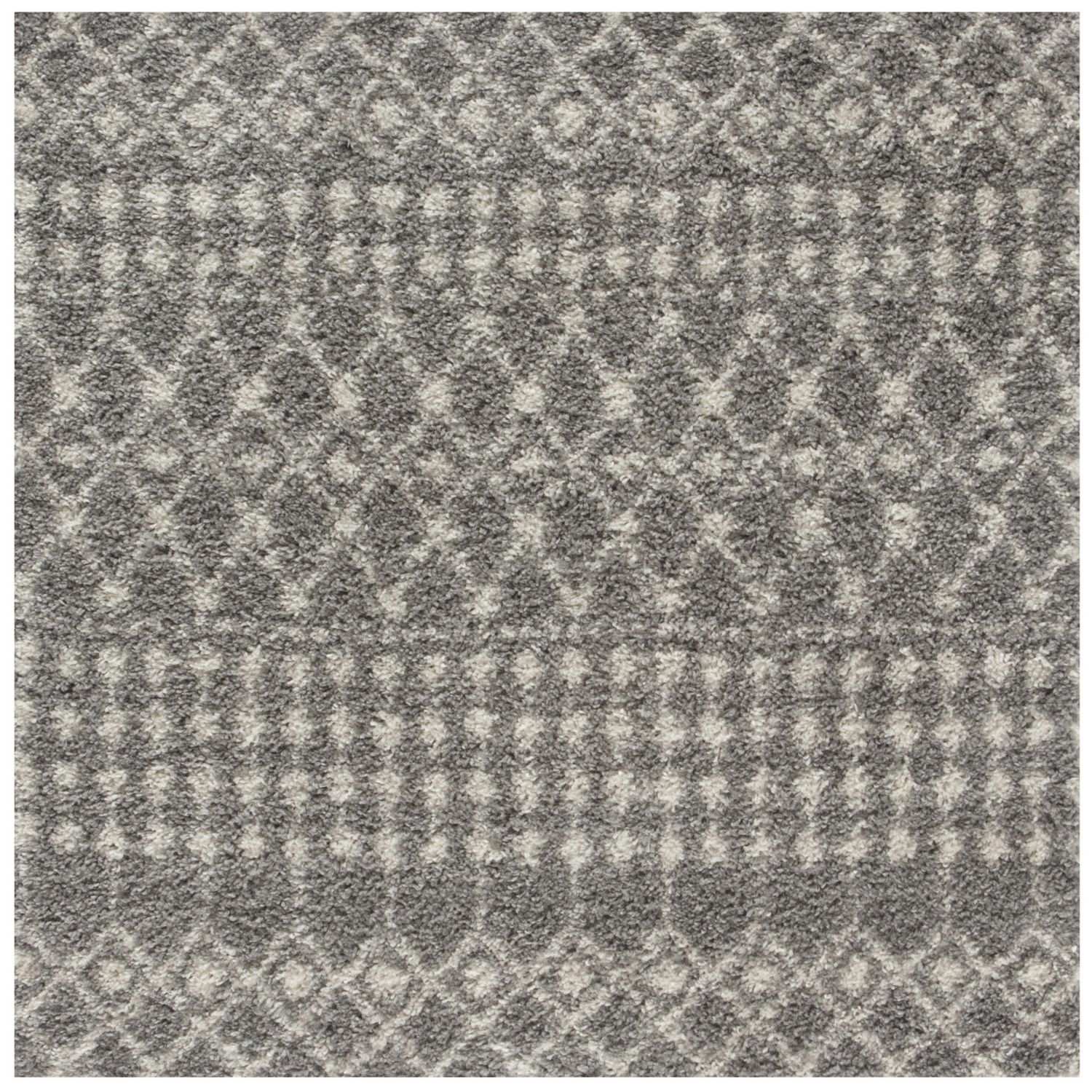 Moroccan Grey Shaggy Rug | 1010