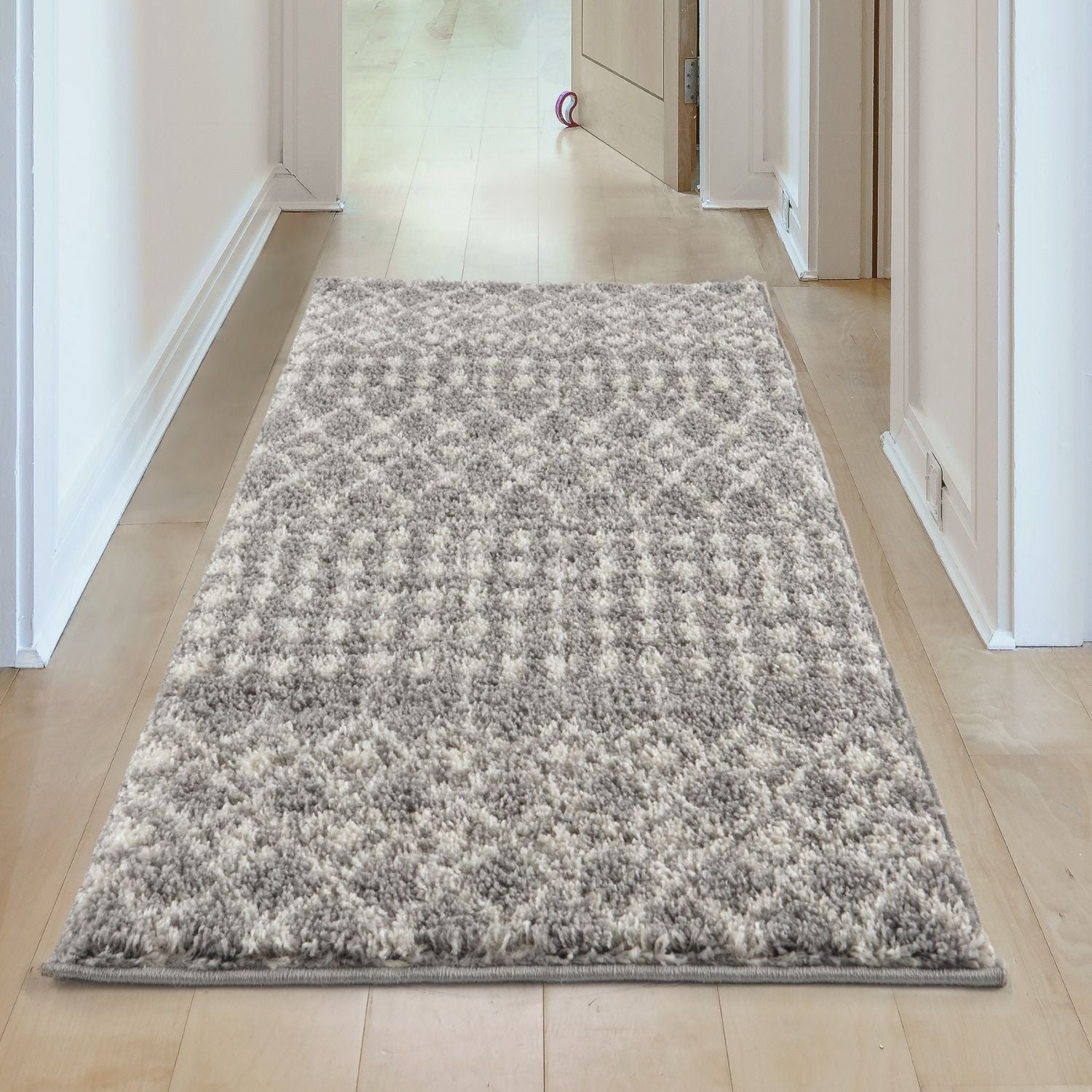 Moroccan Grey Shaggy Rug | 1010