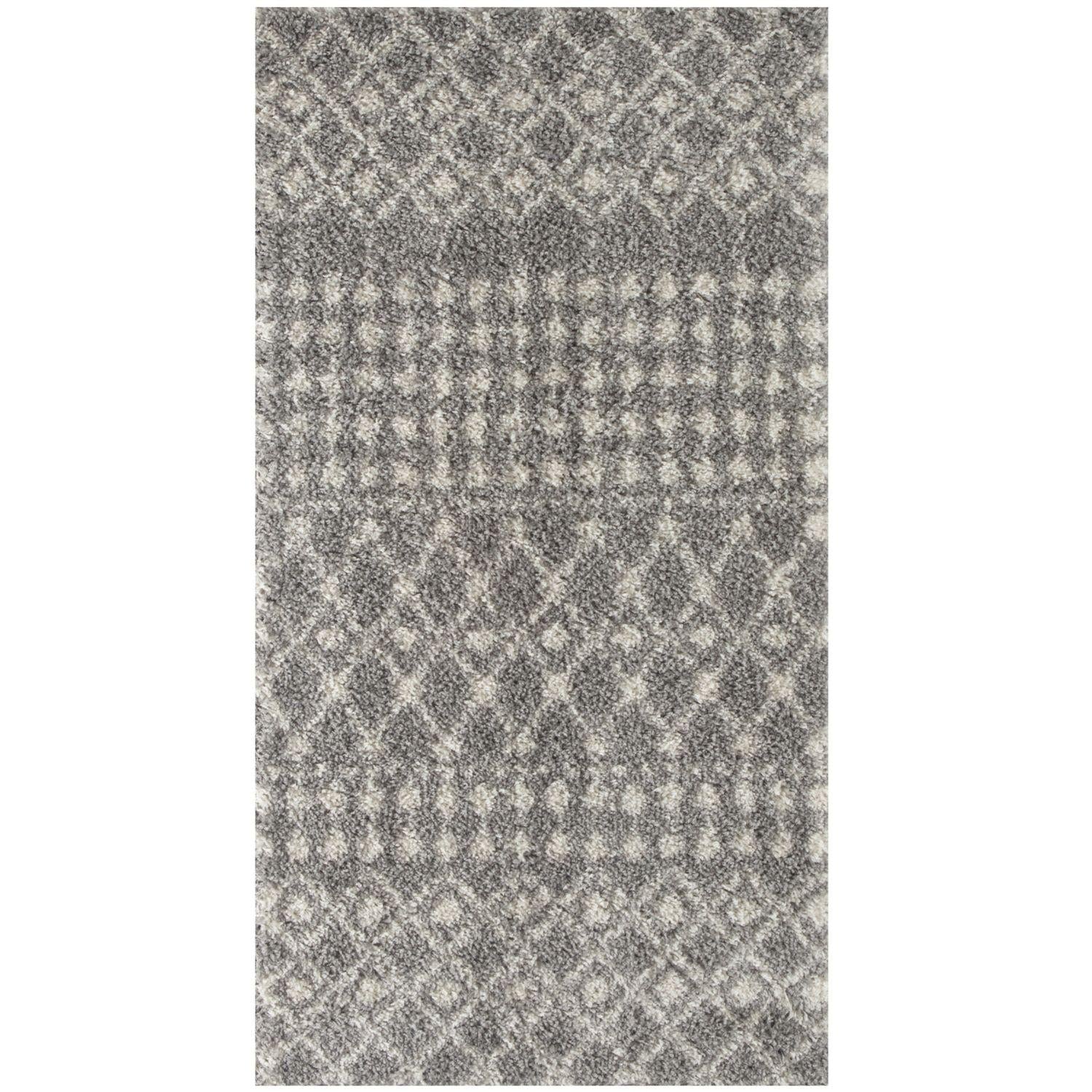 Moroccan Grey Shaggy Rug | 1010