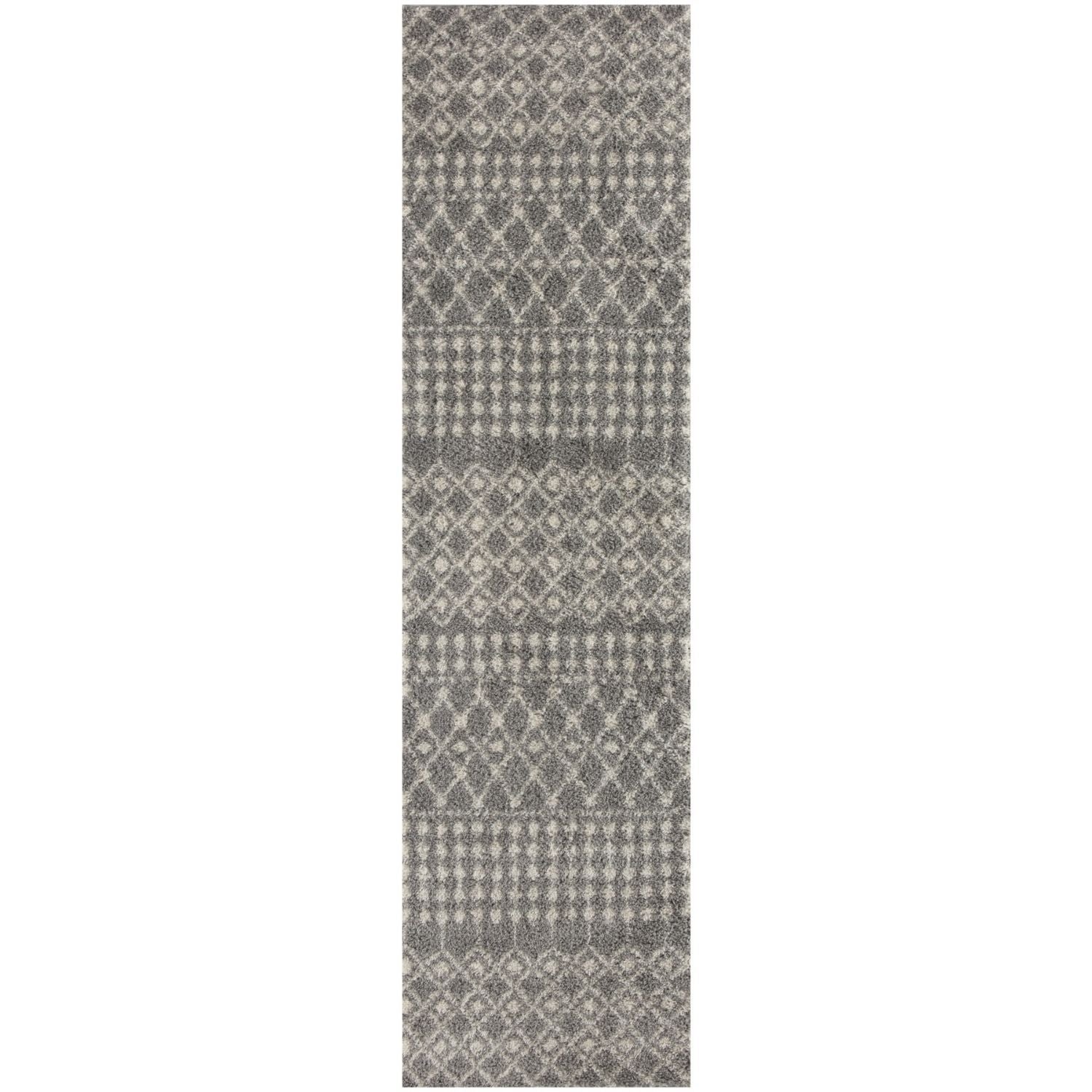 Moroccan Grey Shaggy Rug | 1010