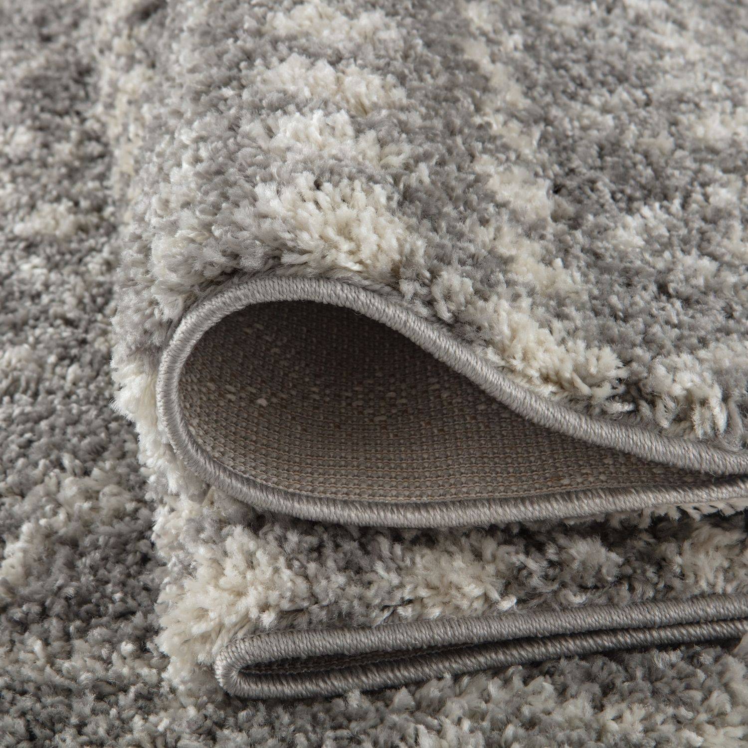 Moroccan Grey Shaggy Rug | 1010