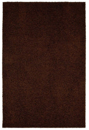 Fiji Chocolate Brown Washable Solid Shaggy Rug