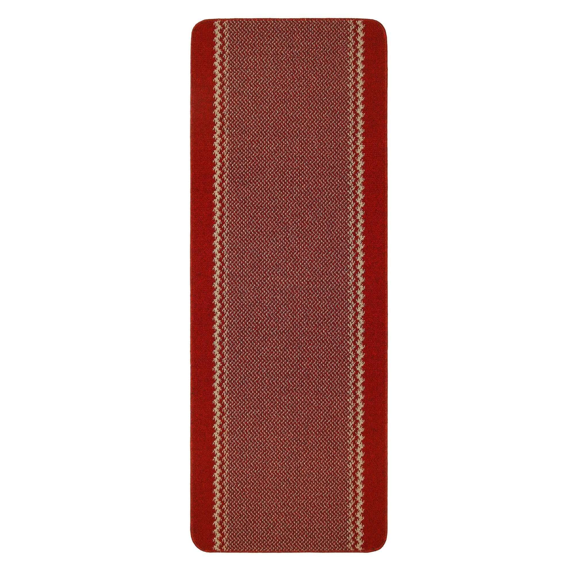 Washable Designer Bordered Red Rug | 116R