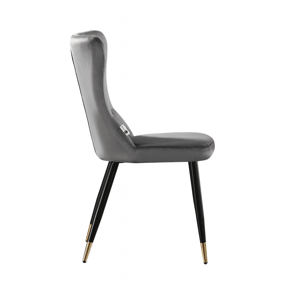 New York LUX Velvet Dining Chair with Metal Legs - Scandinavian Inspired