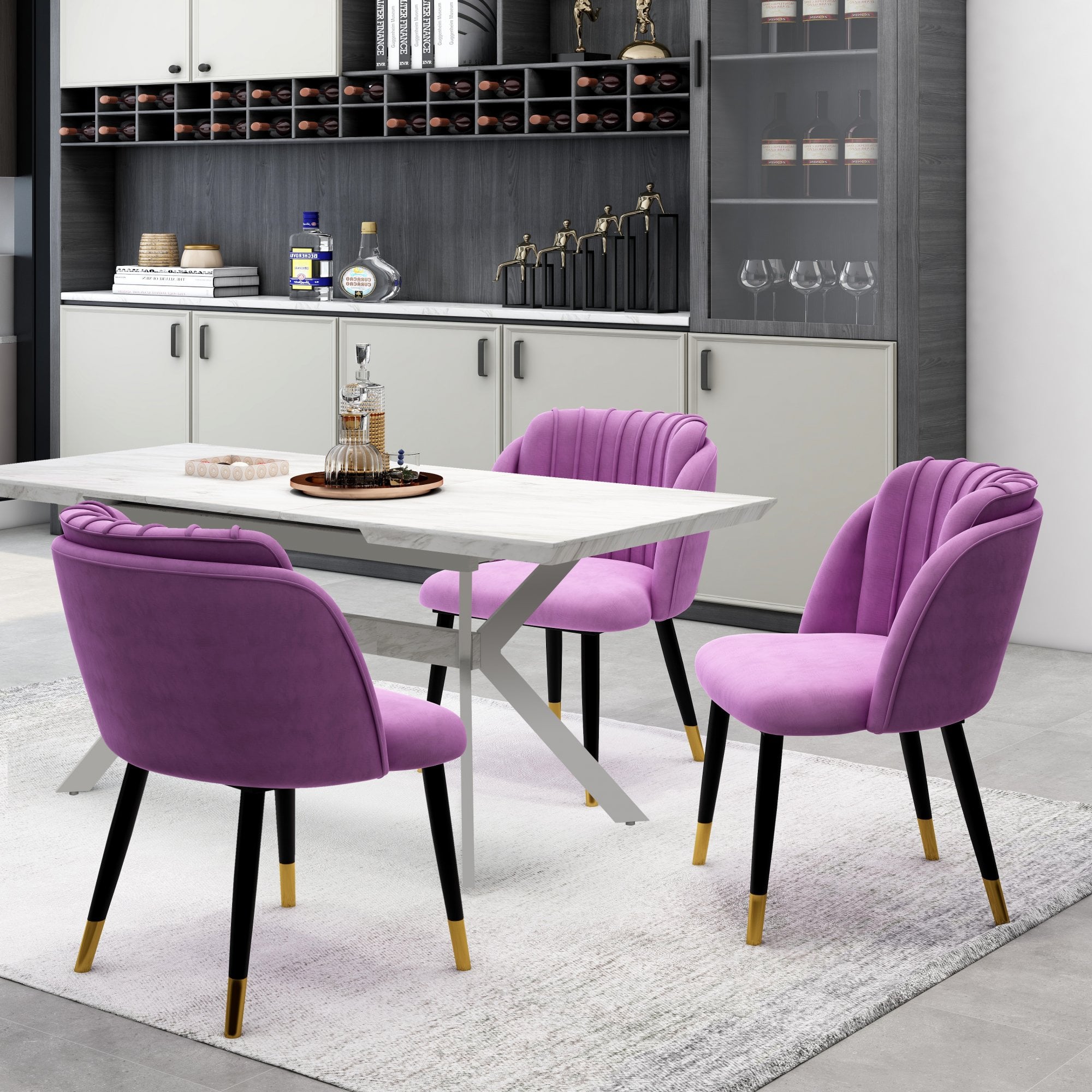Milano velvet dining chair