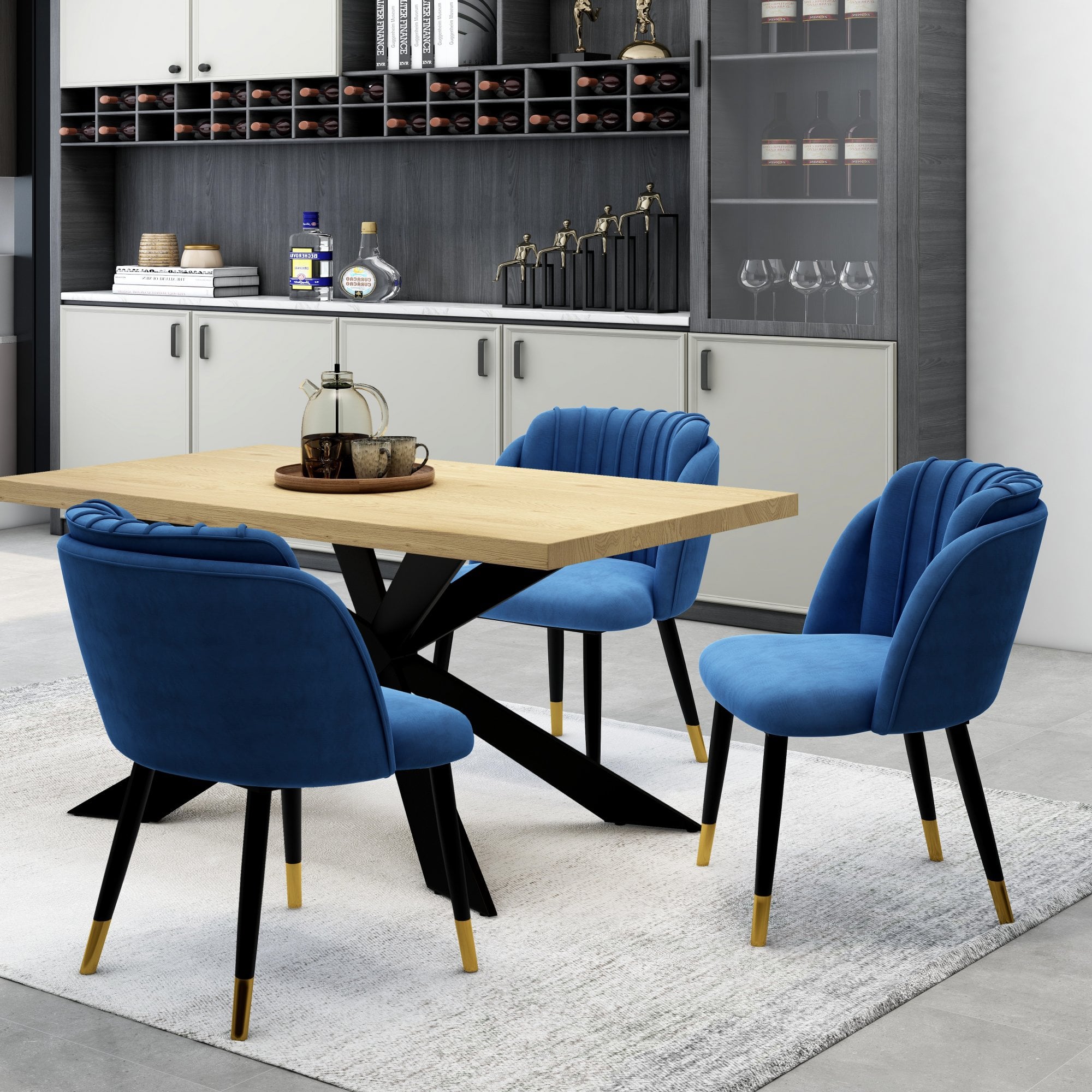 Milano velvet dining chair