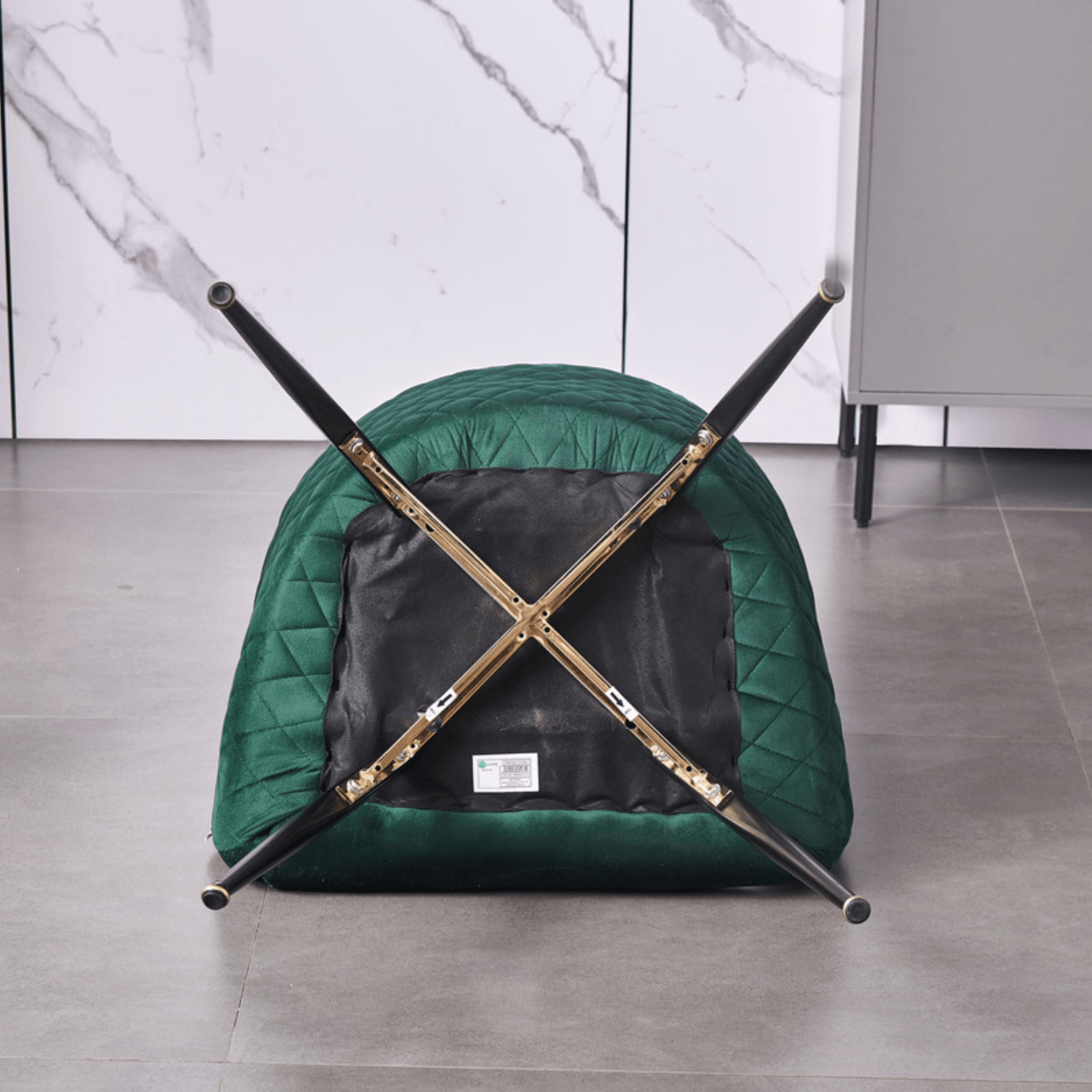 Vittorio LUX Velvet Dining Chair with Metal Legs - Perfect for Dining Room Living Room