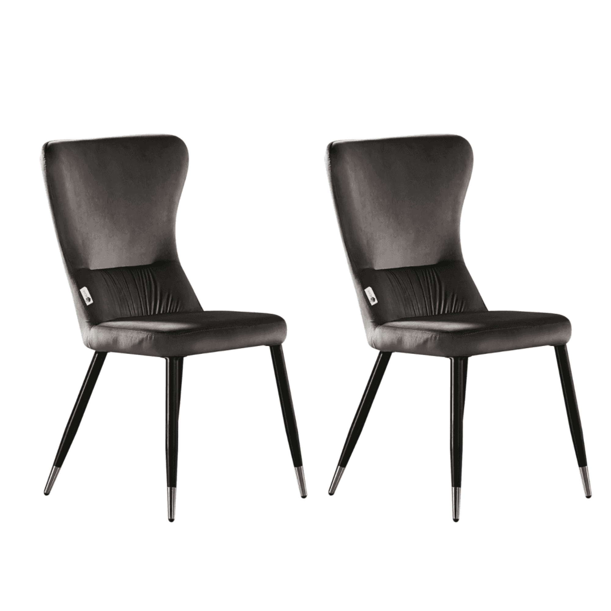 New York LUX Velvet Dining Chair with Metal Legs - Scandinavian Inspired