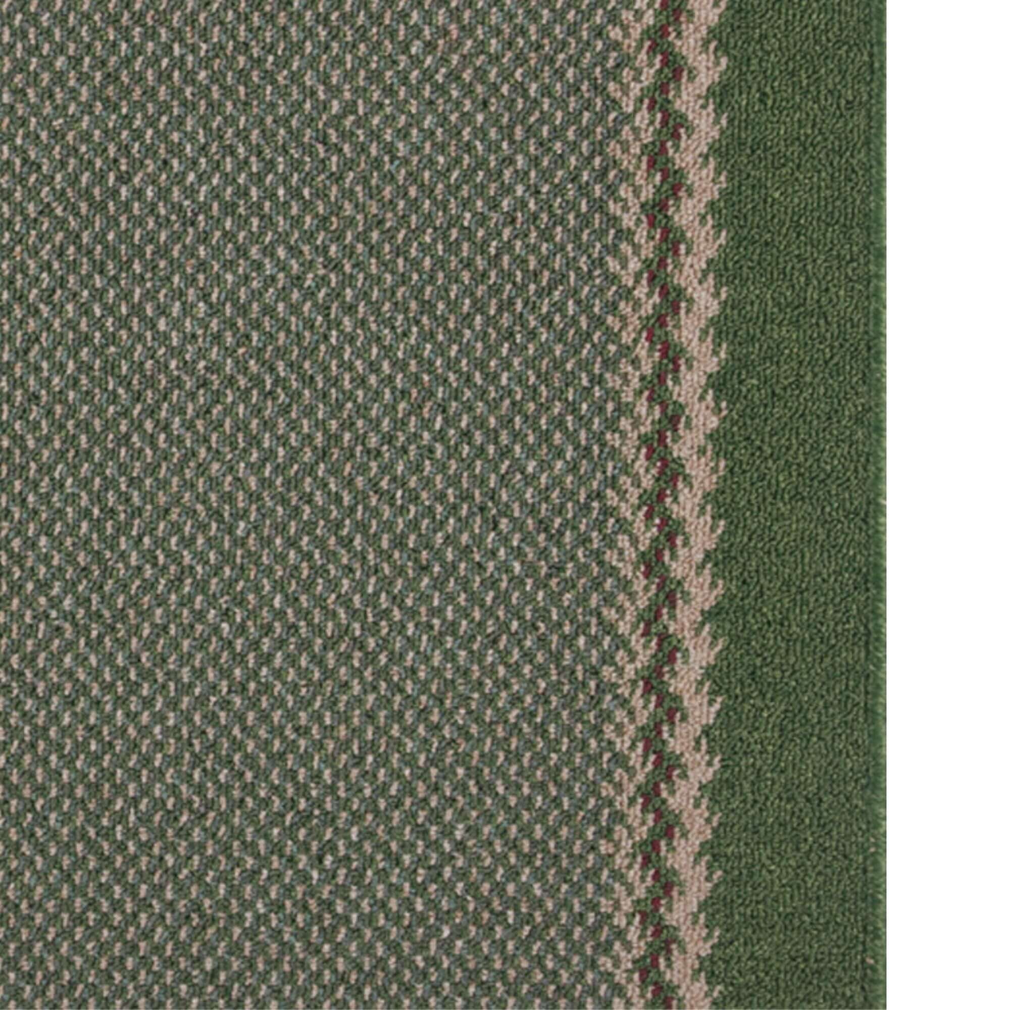 Washable Designer Bordered Green Rug | 116Gr