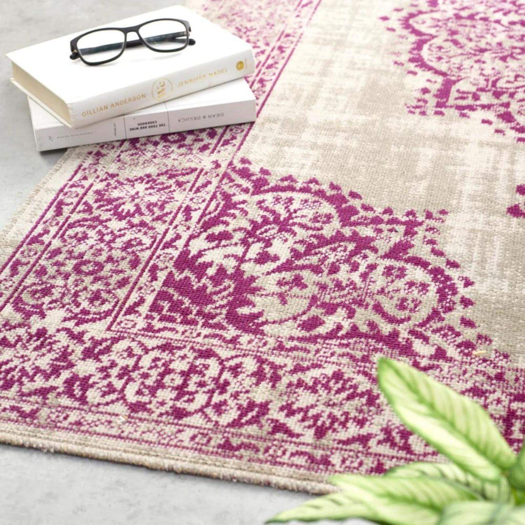 Saville Grey/Raspberry Vintage Rug