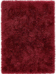 Extravagance Wine Red Shaggy Rug