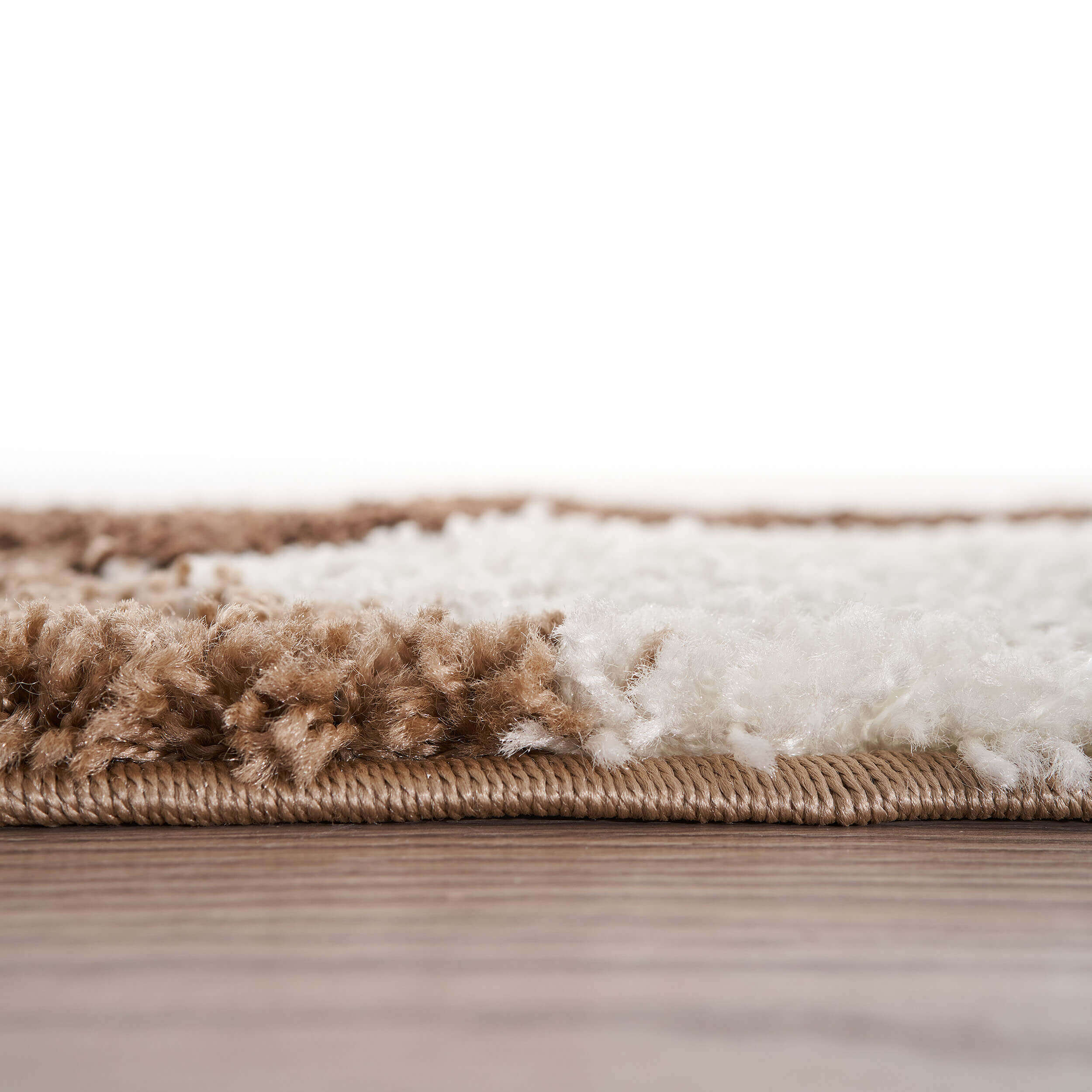 Shaggy Geometric Brown Rugs| 382B