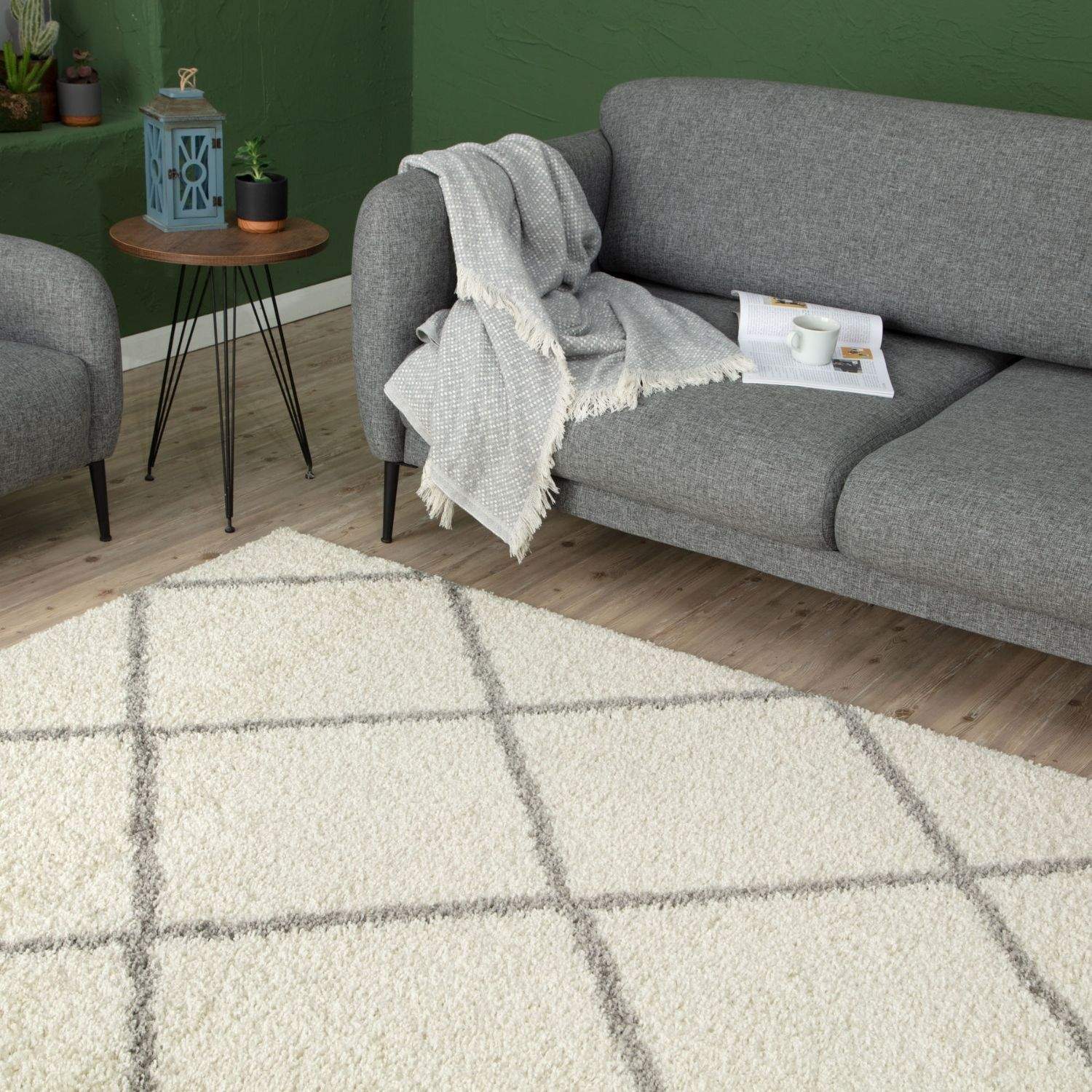 Moroccan Ivory Shaggy Rug | 500