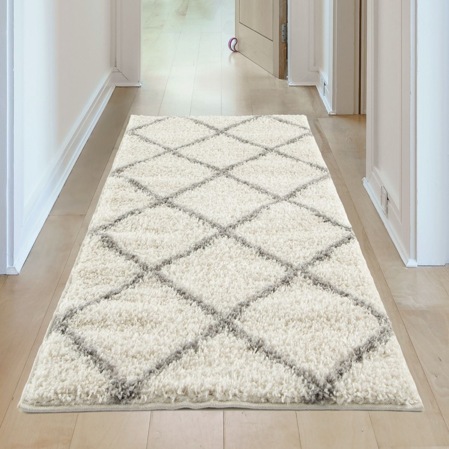 Moroccan Ivory Shaggy Rug | 500