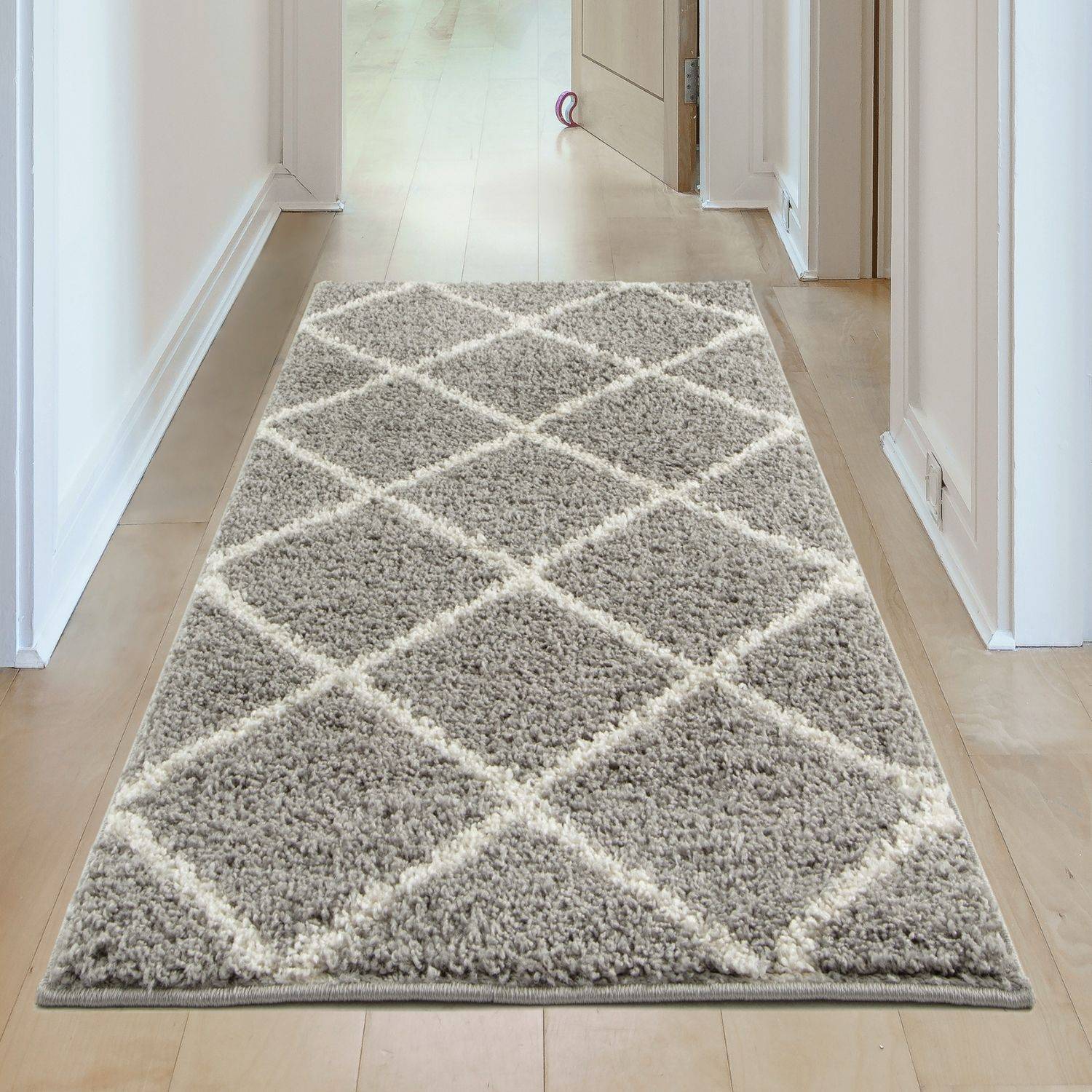 Moroccan Grey Shaggy Rug | 510
