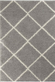 Moroccan Grey Shaggy Rug | 510
