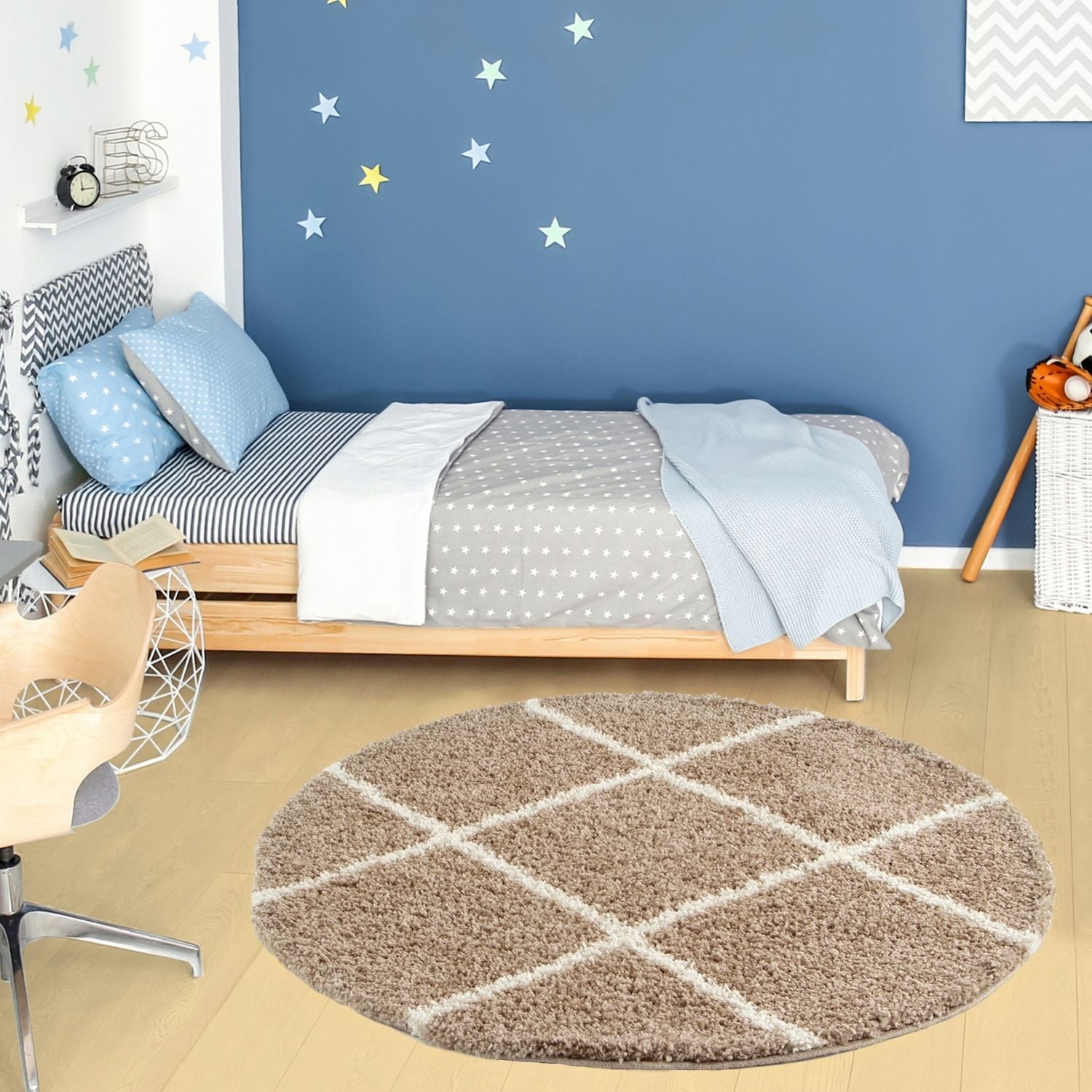 Moroccan Beige Shaggy Rug | 520