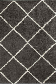 Moroccan Dark Grey Shaggy Rug | 540