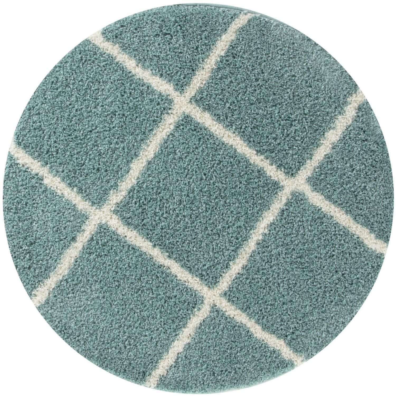 Moroccan Duck Egg Blue Shaggy Rug | 550