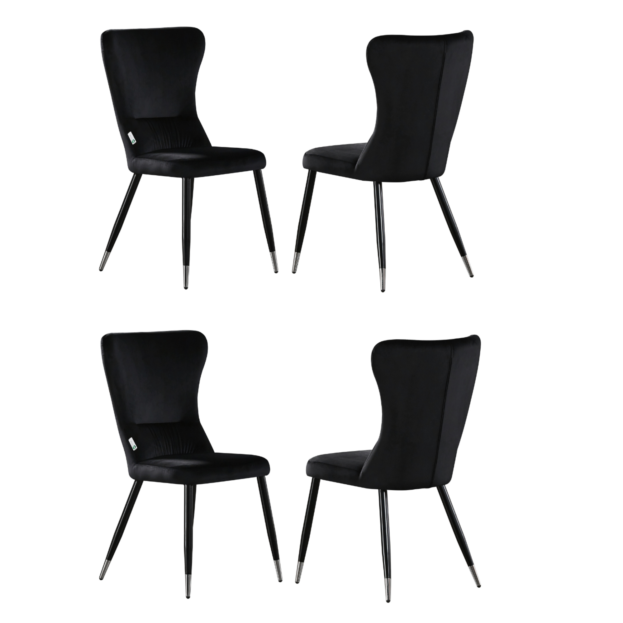 New York LUX Velvet Dining Chair with Metal Legs - Scandinavian Inspired