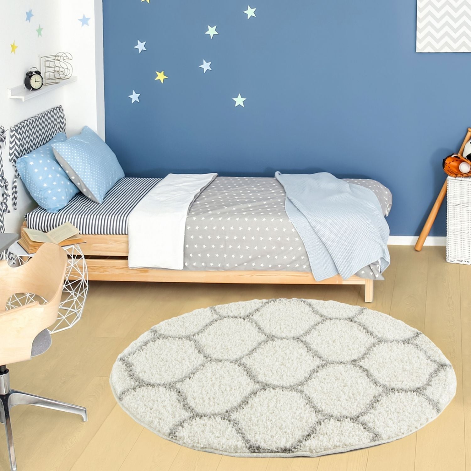 Moroccan Ivory Shaggy Rug | 600