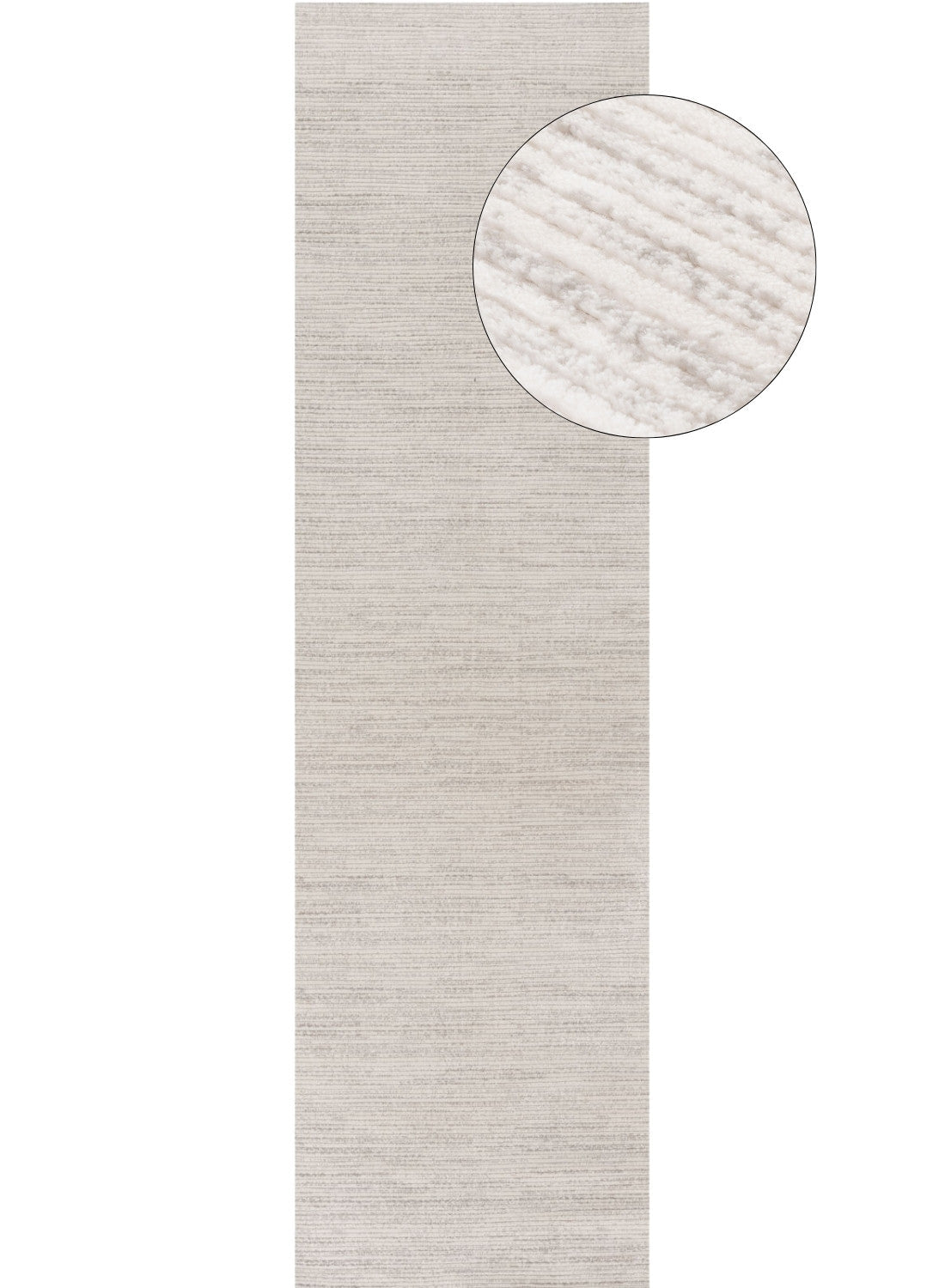 Carmel Cream-Grey Striped Rug | 6010