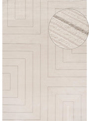 Carmel Cream-Grey Geometric Rug | 6040